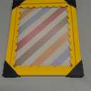 THKRLOF 8x10 Picture Frame with Real Glass, Wooden cute 8 x 10 Photo Frame with Wavy Mat for Tabletop and Wall Hanging, Yellow, 1 Pack