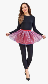 Seasons 4th of July Tutu Tulle Skirt for Women, Patriotic Red White Blue Tutu Skirt, Independence Day Costume One Size