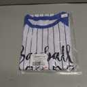 Womens Striped Baseball Shirt 3/4 Sleeve Raglan Crewneck Patchwork Ladies Baseball Mom Tops Blue M (M)