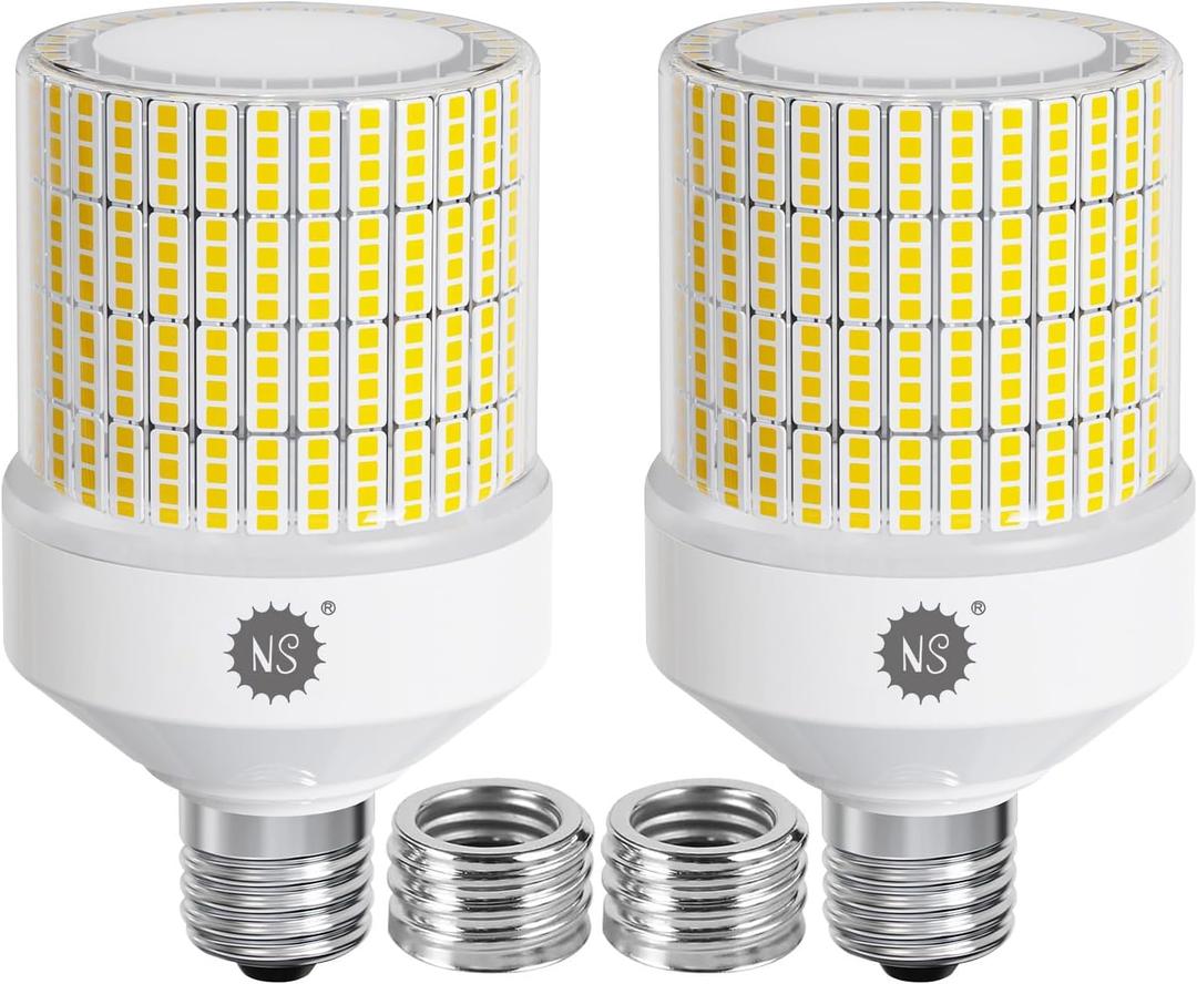 NS 700W Equivalent Led Corn Light Bulb 2 Pack 10500 Lumens 5000K Daylight White Lamp E26/E39 Medium Mogul Base 70W Large Area Lighting for Outdoor Indoor Garage Warehouse High Bay Lights