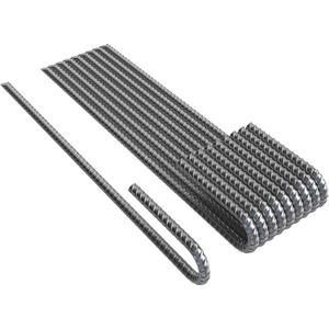 Vodaland Rebar Stakes J Hook Extra Heavy Duty 1/4 inch Coated Steel Ground Anchors with Chisel Point End (10)