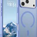 SUPFINE Magnetic for iPhone 17 Pro Max Case (Compatible with MagSafe)(Military Grade Drop Protection) Translucent Matte Shockproof with Anti-Fingerprint Phone Cover,Blue Purple