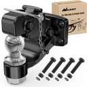 Nilight Pintle Hook Trailer Hitches Receiver Hook Combination 2 Hitch Ball with Mounting Kit, 12000LBS Black Bolt On Adjustable Powder-Coated