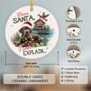 8 x Dog Hunting Christmas Ornament 2025 - Dog Hunting Gifts for Dad, Grandpa, Friends, Christmas Ornaments for Hunters, Gifts for Men Who Like to Hunt, Hunter Christmas Ornament for Christmas Tree