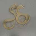 REECHO Long Side Air Bangs, Wavy Curly Clip in Bangs Front Side Bangs for Women Daily Use 2 PCS Set Long Temples-Cool Light Blonde