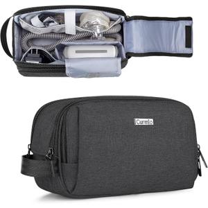 CURMIO CPAP Travel Bag Compatible with ResMed AirMini Machine, Portable CPAP Supplies Carrying Case Storage Bag (Black)