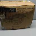 GOXAWEE Retractable Garden Hose Reel, 1/2" x 100 ft Upgraded UV Resistant Water Hose Reel Wall Mounted, Any Length Lock, Automatic Rewind, 180Swivel Metal Bracket, Orange