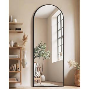 58"x19"Floor Mirror Full Length,Arched Full Length Mirror with Stand,Full Body Mirror,Hanging or Large Leaning for Bedroom Living Room Black