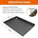 Full-Size Griddle Inserts for Nexgrill Home Depot 4 Burner & 5 Burner Grills 720-0830H 720-0830X 720-0888 720-0888N, Flat Top Griddle with Silicone Handles for Nexgrill 5 Burner 720-0882A 720-0882S