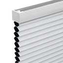 Changshade Cordless Cellular Shades, Blackout Honeycomb Shades for Windows, Pull Down Pleated Blinds, Easy to Install for Indoor Windows and French Doors,72" W x 72" H, White