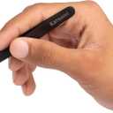 2 x Katsumi Pinnacle 4-Piece Tweezers Set  Precision Stainless Steel Tweezers for Eyebrows, Facial Hair, Ingrown Hair, Splinters, Hair removal Tweezer for Men & Women, Professional Tweezer Kit (Black)