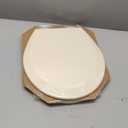 Bemis 500EC Durable Wood Toilet Seat with Easy Clean Hinges, Made in USA, Round, Bone