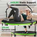 BCAN SP3 48" Exercise Rebounder Trampoline for Adults,  Indoor, Handle-Green