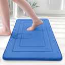 Arotive Memory Foam Bathroom Rug Mat 30x20, Ultra Soft and Absorbent Bath Mat, Machine Wash Dry, Comfortable Bath Rug Carpet for Bathroom Floor, Tub and Shower, Royal Blue, 2 pieces