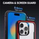 RAPTIC Shield Magnetic for iPhone 16 Pro Case, Compatible with MagSafe, [for 2024 Capture Button Shockproof Clear Case], Military Grade 13FT Drop Tested, Durable Aluminum Frame, 6.3 inch, Red