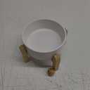 Petygooing White Elevated/Raised Ceramic Dog Bowl for Small Breeds, Dog Food Water Dish with Stand, Pet Feeding Bowl with Anti Slip Rubber for Cats and Small Dogs Puppy 13.5 OZ (5.1In / 1.7 Cups