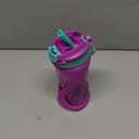 ZULU Torque 16oz Plastic Kids Water Bottle with Silicone Sleeve and Leak-Proof Locking Flip Lid, Soft Touch Carry Loop for School Backpack, Lunchbox, BPA-Free Dishwasher Safe, Purple