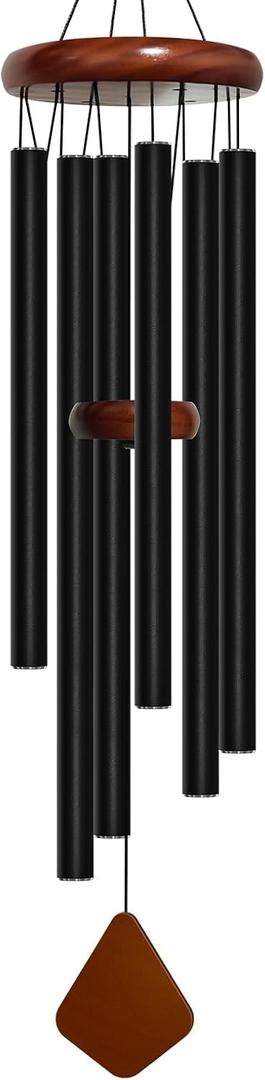 Bursvik 42" Deep Tone Wind Chimes - 6 Metal Tubes Rhombus Garden Patio Gift | Bursvik windchimes soothing melody; Extra-large yard decor; Unique shape; Durable aluminum; Gift neighbors friends family