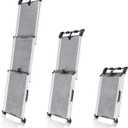 Dog Ramp for Car - Anti-Slip Dog Car Ramp for Large Dogs SUV - Stable 250LBS Capacity - Telescoping Pet Ramp for Car - Portable - Night Safety Reflective Sides - Fixing Clip - Gray  