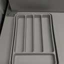 AUJEN Silverware Organizer - Expandable Kitchen Drawer Organizer, Adjustable Utensil Organizer, Cutlery Tray for Forks, Knives, Multipurpose Kitchen Organizers and Storage Solution, Light Grey, Medium