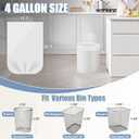 2 x Small Trash Bags 4 Gallon - 100 Count 4 Gallon Trash Bag, Unscented Small Garbage Bags Bathroom Trash Bags, White 4 Gal Trash Can Liners