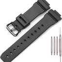 Rubber Strap Compatible with Casio DW9052 series men's watch band dw9052-1cwt bracelet 16mm/25mm black sport strap
