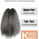 Salt and Pepper Braiding Hair 12 Inch Pre Stretched Hair Short Straight Crochet Braids Yaki Texture Synthetic Fiber 8 Packs (Salt and Pepper)