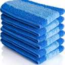 VanDuck Microfiber Cleaning Pads Compatible with Bona Mop (6 Pack) - Microfiber Mop Pads for Hardwood Floor for 18 Inch (Blue)