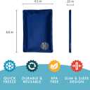 Cool Coolers by Fit & Fresh 2 Pack Soft Ice, Flexible Stretch Nylon Reusable Ice Packs for Lunch Boxes & Coolers, Blue Tye Dye (Standard)