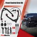13pc 4WD Front End Suspension Upper Control Arm Kit with Polyurethane for Chevy Silverado GMC Sierra 1500, Suburban 1500 Tahoe Yukon/Yukon XL 1500, Avalanche 1500 Cadillac Escalade/Ext