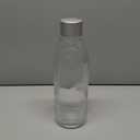 Glass Carbonating Bottle 1L Silver - Compatible Only With My Soda Glassy Sparkling Water Maker - Quick-Lock Reusable Bottle - Lid and Base Made of Aluminum - BPA Free