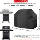 Grill Cover, 44 inch Heavy Duty BBQ Gas Grill Cover for Outdoor Grill, Waterproof, Weather Resistant, Anti-UV, Rip-Proof, Fade Resistant Barbecue Cover with Hook-and-Loop Straps for Most Grills