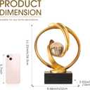 Modern Gold Statue Decor for Living Room, Abstract Art Sculptures Home Dcor Accents for Coffee Table TV Stand Bookshlf, Resin Decorations for Dining Room Office Bedroom