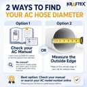 Portable Air Conditioner Hose. AC Exhaust Hose Vent with 5.9" Diameter, Anti-Clockwise Thread & Length up to 80". Portable AC Hose Compatible with LG, Delonghi and Many More.