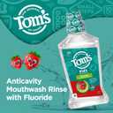 Tom's of Maine Children's Anticavity Mouth Rinse, Kids Mouthwash, Natural Mouthwash, Silly Strawberry, 16 Ounce