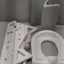 Potty Training Seat, SKYROKU Upgrade Toddler Toilet Seat for Kids Boys Girls, 2 in 1 Potty Training Toilet, Splash Guard Anti-Slip Pad Step Stool,New Sector-Shape Stabilized Base (8899+Grey)