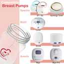 Nenesupply 4.7oz 6pc Wide Neck Breastmilk Storage Bottles Breast Pump Bottles Use on Pumping with Spectra S1 S2 Synergy Gold Breast Pumps Collection Replace Spectra Bottles for Pumping Wide Mouth