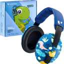 Vanderfields - Hearing Protection Ear Muffs - Over 33 dB (2K Hz) Broad Noise Cancelling Sound Reduction - Baby and Toddlers (Dinosaur Club)