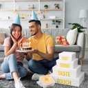 Kolldenn 5 Senses Gift Boxes for Him Her Five Senses Gift Bags Nesting Gifts Box with Lid for Valentine's Day Wedding Anniversary Birthday Party Decor for Husband Boyfriend 5.1'' to 13.8''(White)