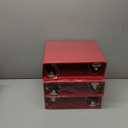 Samsill Durable 6 inch 3 Ring Binder, Made in USA, Locking D Ring FSC 100% Recycled Chipboard, Red, 6 Pack