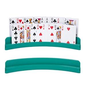 2 Packs of Double-Layer Card HoldersPlaying Card Holder for Kids Adults Hands Free Card Holder for Family Card Game Nights Poker Parties