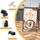 Relx 24x36 Inch A Frame Sign, Double-Sided Metal Sandwich Board, Heavy Duty Slide-in Sidewalk Signs for Outdoor Street Advertising Poster (Frame only)