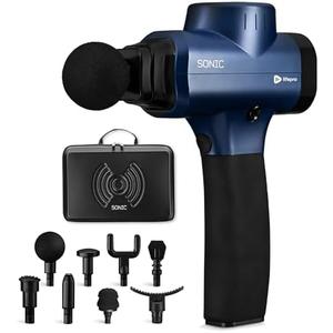 LifePro Massage Gun & Holder (Sold Separately) – Percussion Muscle Massager for Athletes with 8 Heads & 6 Speeds – Deep Tissue Back Muscle Extender for Recovery