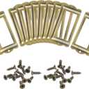 uxcell Metal Label Holders, 85x40mm 10pcs File Name Card Tag Label Holder Frame for Office Library Drawer Cabinet Shelves, Bright Bronze