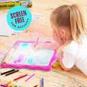 Dan&Darci Light Up Tracing Pad for Kids - Arts & Crafts Writing Drawing Tracer Board, Craft Kit for Girls & Boys Ages 6-12 - Birthday Toys Gifts Ideas for Girl or Boy 6+ Year Old Gift Toy - 6 7 8 9 10