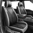 Seat Covers for Ford F150 2009-2025 2026 - F250/F350/F450 2017-2025 2026: 5 Seat Full Set Faux Leather Truck Seat Covers Car Cushion (5 Seats,Black&Grey)
