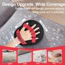 Pet Hair Removal Glove - Magic Brush Electrostatic Mitt for Dogs & Cats, Reusable Grooming Gloves - Dog Hair Remover Tool with 5-Finger Design for Couch, Carpet, Furniture, Laundry & Clothing (Red)