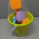 LIOOBO 13Pcs Beach Sand Set Multicolor Plastic Bucket Sand Tools with Cartoon Castle Molds for Backyard Sandbox Pools Creative Outdoor Play Random Color