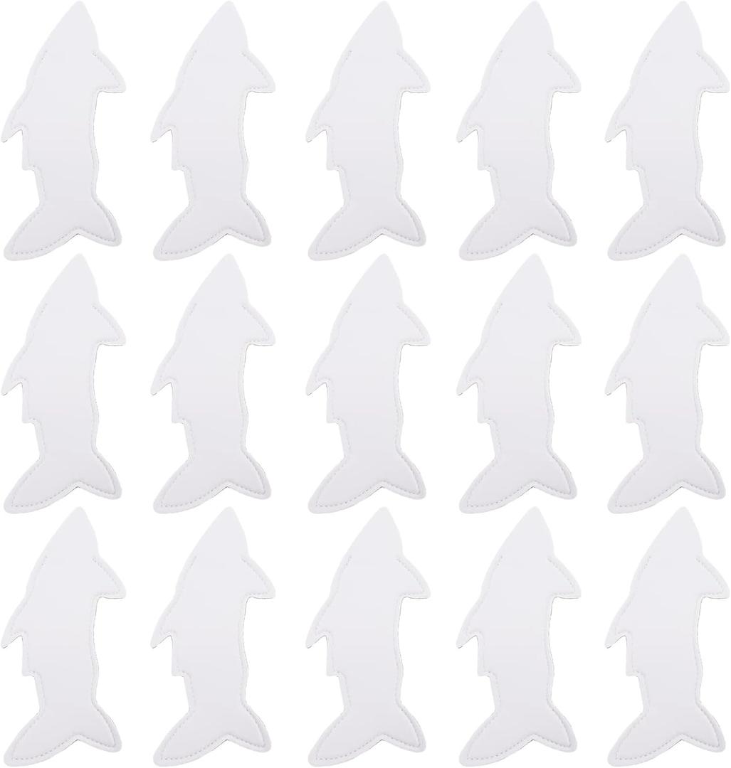 HaiMay 15 Pieces Reusable Popsicle Holders Popsicle Bags Freezer Ice Pop Sleeves Antifreezing Ice Pop Holders, White Shark Style