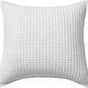 Levtex Home - Mills Waffle - Decorative Pillow - Poly Filled - Bright White - Sham Size (20 x 20in.)